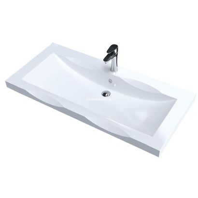 Sanitec LOTUS 59x47 Νιπτήρας Επίπλου Επικαθήμενος Τεχνογρανίτης