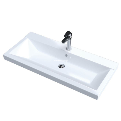 Sanitec NODO 60x40 Νιπτήρας Επίπλου Επικαθήμενος Τεχνογρανίτης