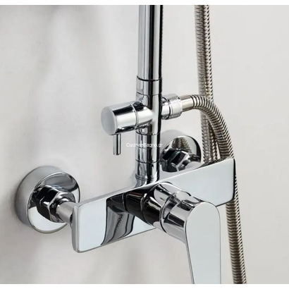 Roma Rain Quadro Στήλη Ντουζιέρας Με Μπαταρία Χρωμέ TEMA