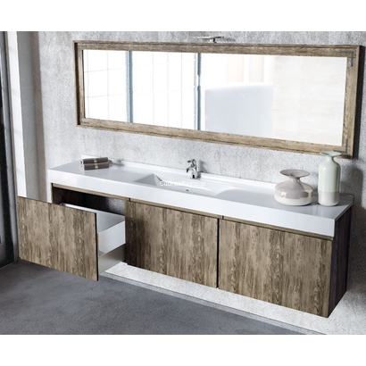 Sanitec Xenia 121-150 cm Έπιπλο Μπάνιου Κρεμαστό Με Νιπτήρα