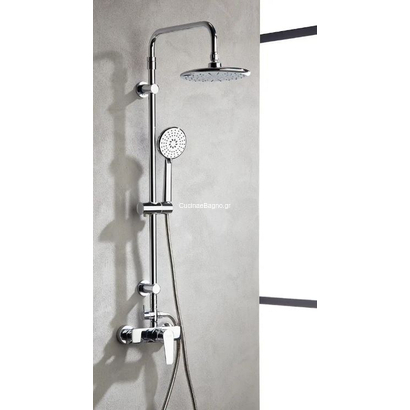 Roma Rain Tondo Στήλη Ντουζιέρας Με Μπαταρία Χρωμέ TEMA