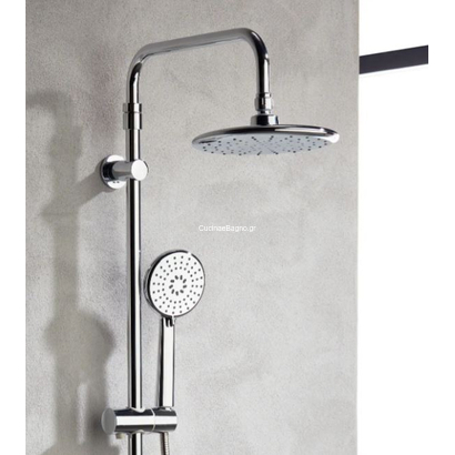 Roma Rain Tondo Στήλη Ντουζιέρας Με Μπαταρία Χρωμέ TEMA