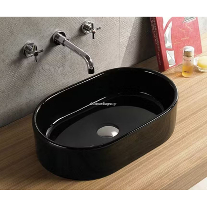 CORONA COR055NM Νιπτήρας Επιτραπέζιος 55x35 Black Matt TEMA