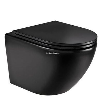 PYRAMIS ERIDA Black 49x36 Κρεμαστή Λεκάνη Rimless 023019901