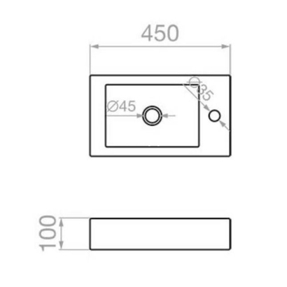 Pyramis Lobelia Νιπτήρας 45x26 Κρεμαστός 023017501