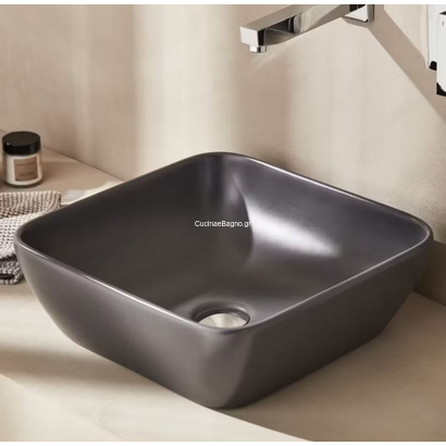 POR POR040AM Νιπτήρας Επιτραπέζιος 40x40 Antracite Matt TEMA