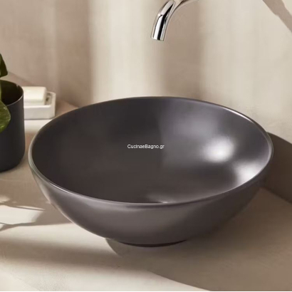 Creavit TOL TOL140AM Φ40 Νιπτήρας Επιτραπέζιος Antracite Matt TEMA