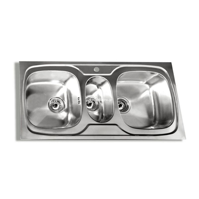 Gloria Fox 100x49 Νεροχύτης Ανοξείδωτος Σατινέ 20-1301