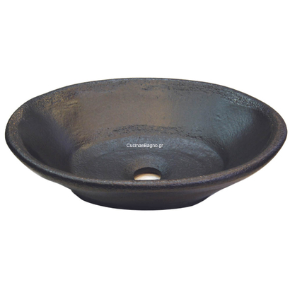 Pompei Studio 4333A Νιπτήρας πορσελάνης Επιτραπέζιος Ανθρακί