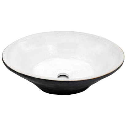 Pompei Studio 4333WT Νιπτήρας πορσελάνης Επιτραπέζιος Λευκό-Ανθρακί