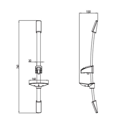 Karag Βέργα Ντους D10260 76cm