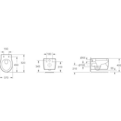 Karag Impression Λεκάνη Κρεμαστή 52cm CH 1030