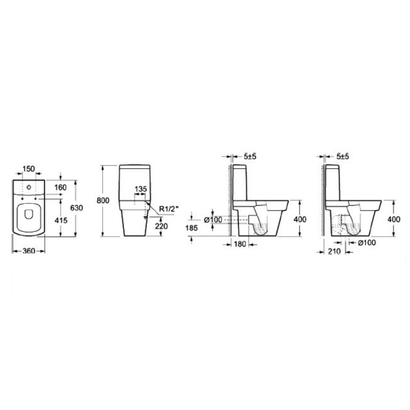 Karag Larx C 1060 Λεκάνη Με Καζανάκι 63cm