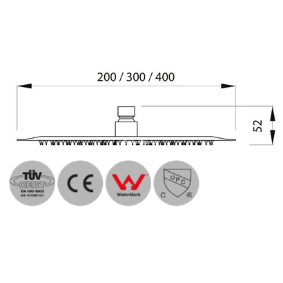 KARAG Κεφαλή Ντους Οροφής T253B Ø20 Στρογγυλή