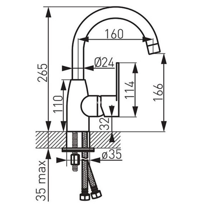 Karag ALGEO BAG2A-12 1/2" Μπαταρία Νιπτήρα