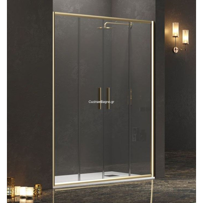 Karag Efe 600 Oro 200x190 Cm Πόρτα Ντουζιέρας Συρόμενη Προφίλ Χρυσό
