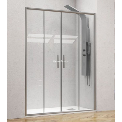 Karag Efe 600 190x190 Cm Πόρτα Ντουζιέρας Συρόμενη Προφίλ Χρωμέ Ματ