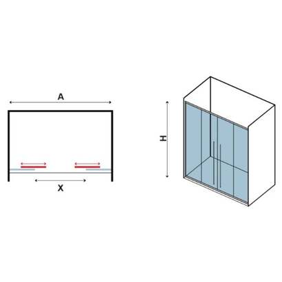 Karag Elysium 600 Χρωμέ 170x200 Cm Καμπίνα Ντουζιέρας Συρόμενη ΔΙΑΦΑΝΗ