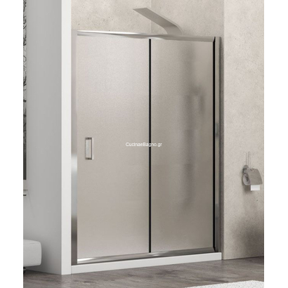Karag New Flora 500 Chrome 120x180 Cm Καμπίνα Ντουζιέρας Συρόμενη FABRIC/ΜΑΤ
