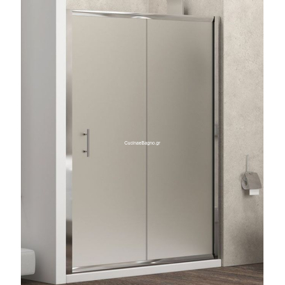 Karag Flora 500 Chrome 130x190 Cm Καμπίνα Ντουζιέρας Συρόμενη ICY/ΜΑΤ