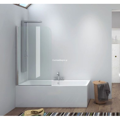 Karag IRO Free Χρωμέ 100x140 Cm Κρύσταλλο Μπανιέρας Σταθερό ΔΙΑΦΑΝO