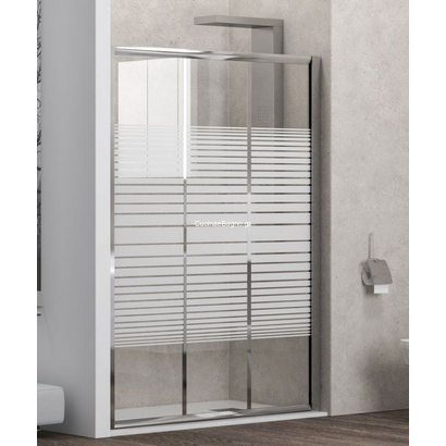 Karag Penta 300 Χρωμέ 100-110x180 Cm Καμπίνα Ντουζιέρας Συρόμενη ΣΕΡΙΓΡΑΦΙΑ