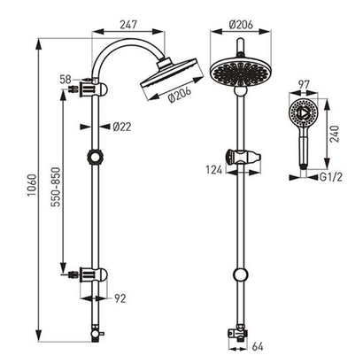 Karag RONDO NP21 Στήλη Ντουζιέρας Χωρίς Μπαταρία