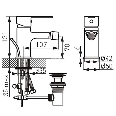 KARAG SAVIO BSV6-12 Μπαταρία Μπιντέ Χρωμέ