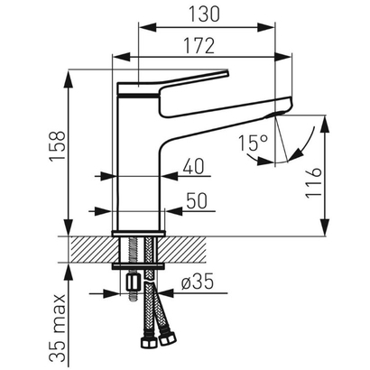 KARAG STRATOS BSC2-12 1/2' Μπαταρία Νιπτήρα