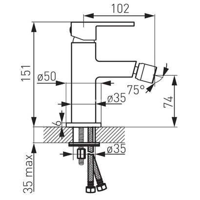 KARAG ZICCO BLACK BZI6BL Μπαταρία Μπιντέ