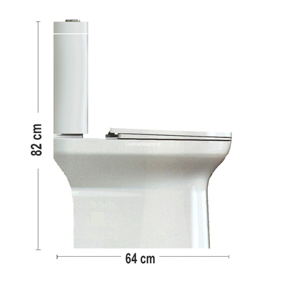 Huida Ariston-PP Rimless 64x36 Λεκάνη με Καζανάκι Set-0252