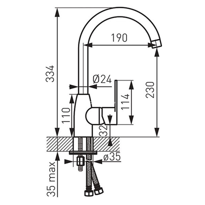 Karag ALGEO BAG4 Μπαταρία Κουζίνας Ψηλή