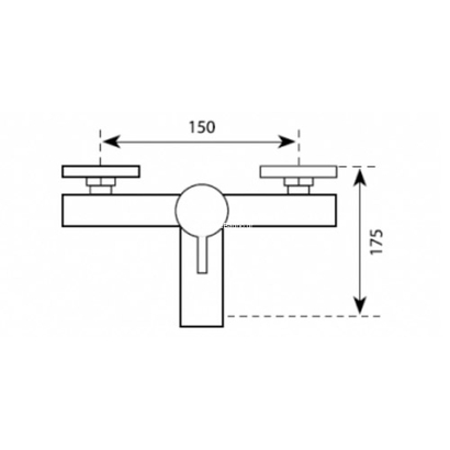 Sanitec Rome Χρώμιο Μπαταρία Λουτρού 00-99-00594