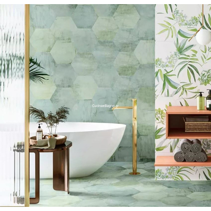 Oasis Aquamarine 28x33 Porcellanato Δαπέδου Εξάγωνο