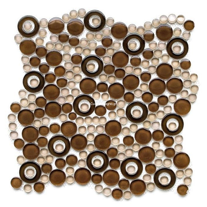 D02 ART GLASS (YWA-8024) 30x30 Ψηφίδα Μπεζ Καφέ σε Δίχτυ