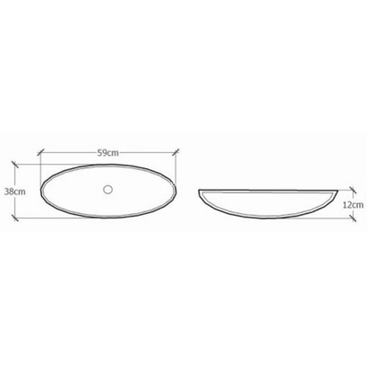 Sanitec Keramos Gondola 408 Νιπτήρας Επιτραπέζιος 59x38 cm