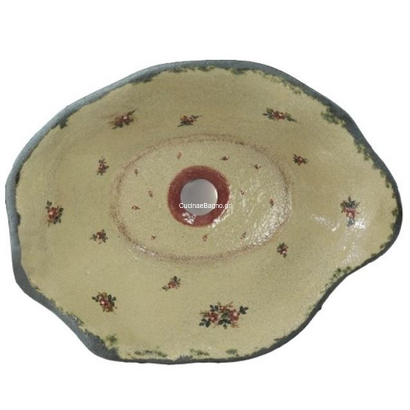 Sanitec Keramos Red Flowers 407 Νιπτήρας Επιτραπέζιος 52x40 cm