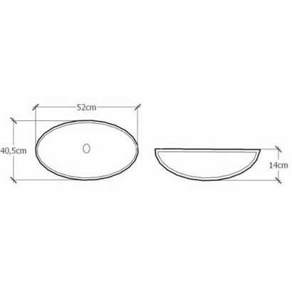 Sanitec Keramos Red Flowers 407 Νιπτήρας Επιτραπέζιος 52x40 cm