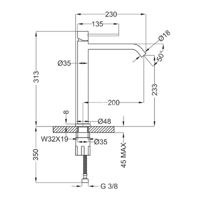 Sanitec Rome Ματ Μαύρο Μπαταρία Νιπτήρα Επιτραπέζια 00-99-00593