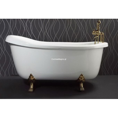 Sanitec RETRO Χρυσό Μπανιέρα Ελεύθερης Τοποθέτησης Ρετρό