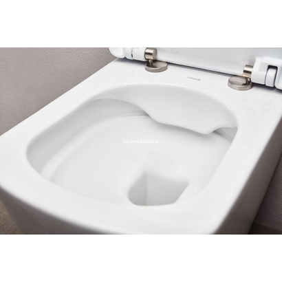 Creavit Elegant Rim-Off 51,3x37 Λεκάνη Κρεμαστή Με Κάλυμμα