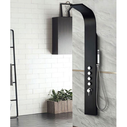 Colorado Eclipse Black Matt Στήλη Ντους Υδρομασάζ Μαύρη Stav