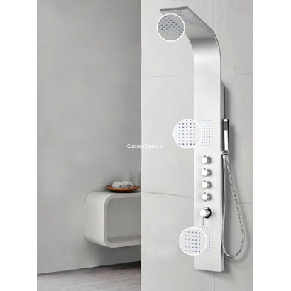 Colorado Eclipse Satin Silver Στήλη Ντους Υδρομασάζ Σατινέ Stav