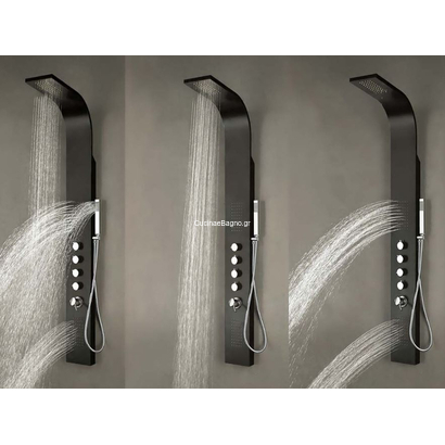 Colorado Eclipse Black Matt Στήλη Ντους Υδρομασάζ Μαύρη Stav