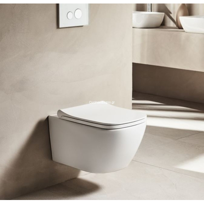 Creavit Fresh Rim Out 52,5x35,5 Λεκάνη Κρεμαστή Με Κάλυμμα