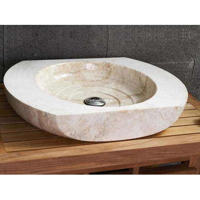 Bati Hati Beige 60x45 Νιπτήρας Πέτρινος Επιτραπέζιος Stav