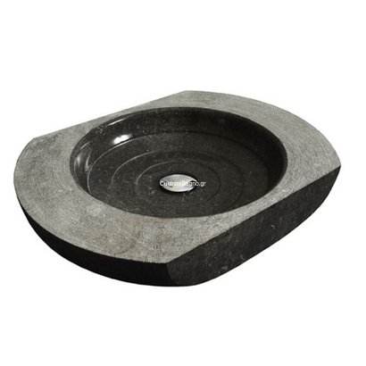 Bati Hati Grey-Black 60x45 Νιπτήρας Πέτρινος Επιτραπέζιος Stav