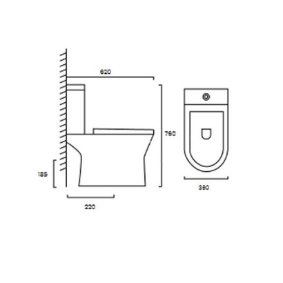 Ceramita Smile Ultra Rimless 62x36 Λεκάνη Επιδαπέδια Set