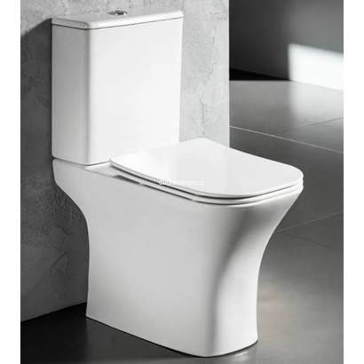 Ceramita Storm Rimless 65x34 Λεκάνη Δαπέδου Set