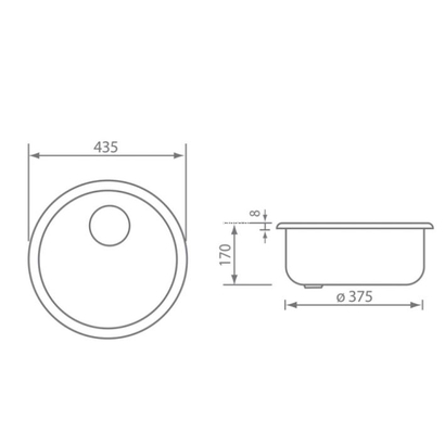 Sanitec 11949 Cinzia Φ43 1V Inox Νεροχύτης